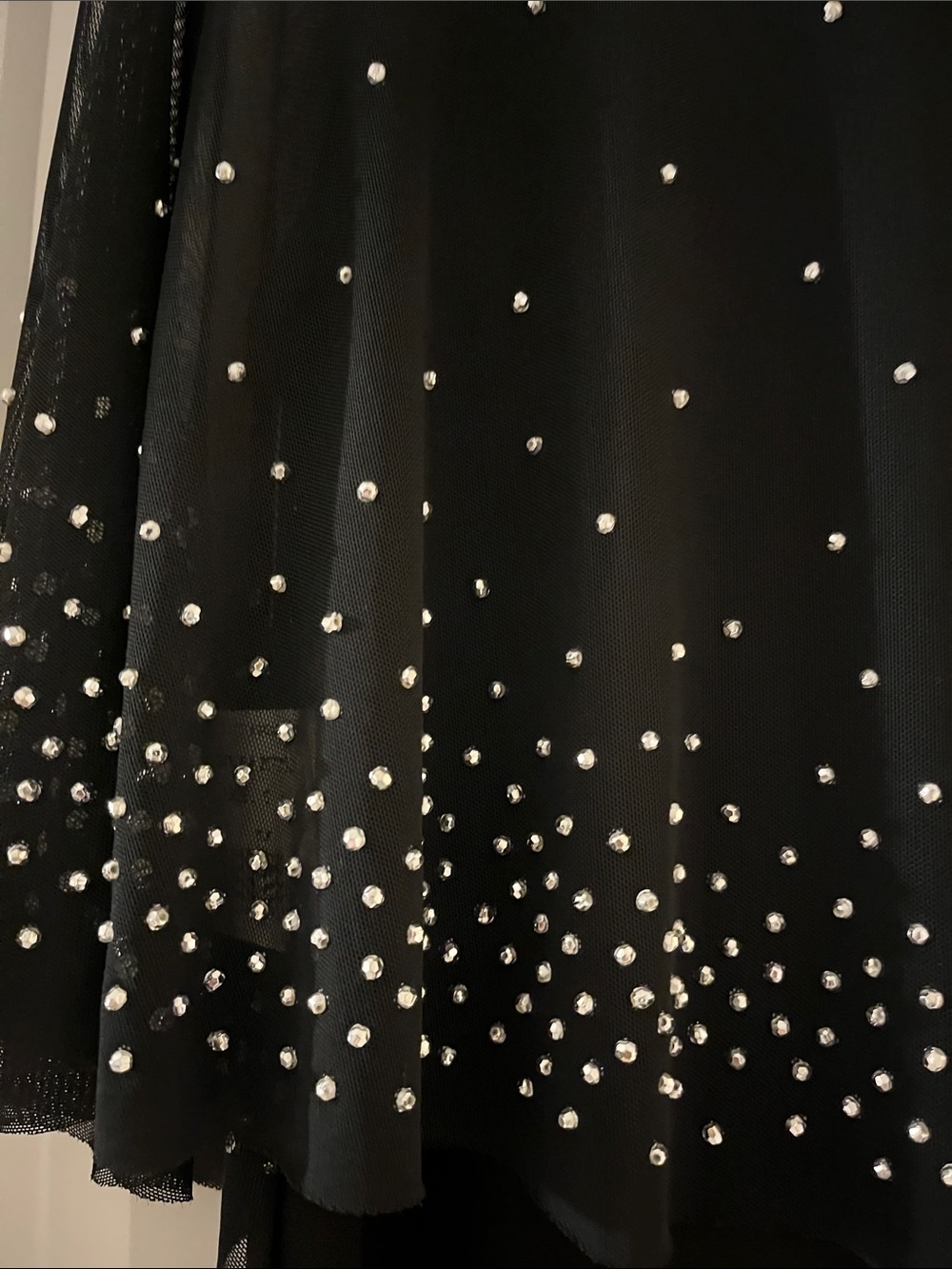 MARINA Black Evening Dress with Sheer Embellished Capelet - Picture 5 of 8